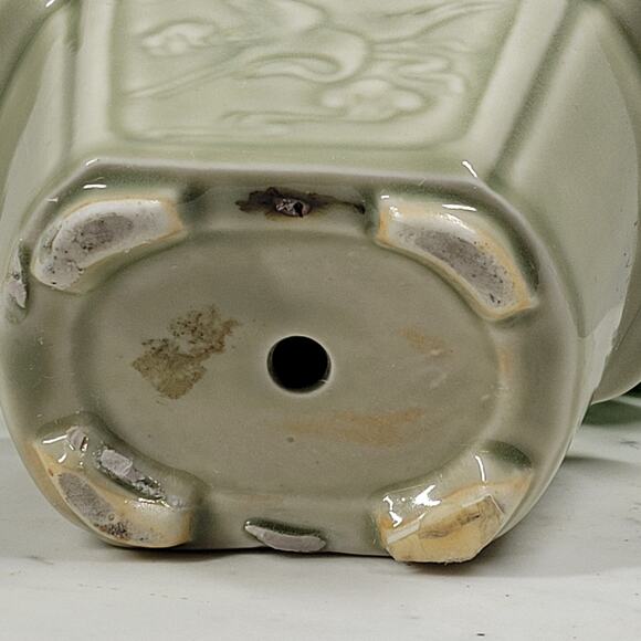 VTG Glass Faux Jade Bonsai Tree 9" Green Coral Handcrafted Art Ceramic Pot - Picture 4 of 16